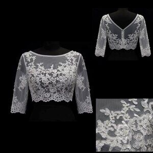 Egg shell white bolero